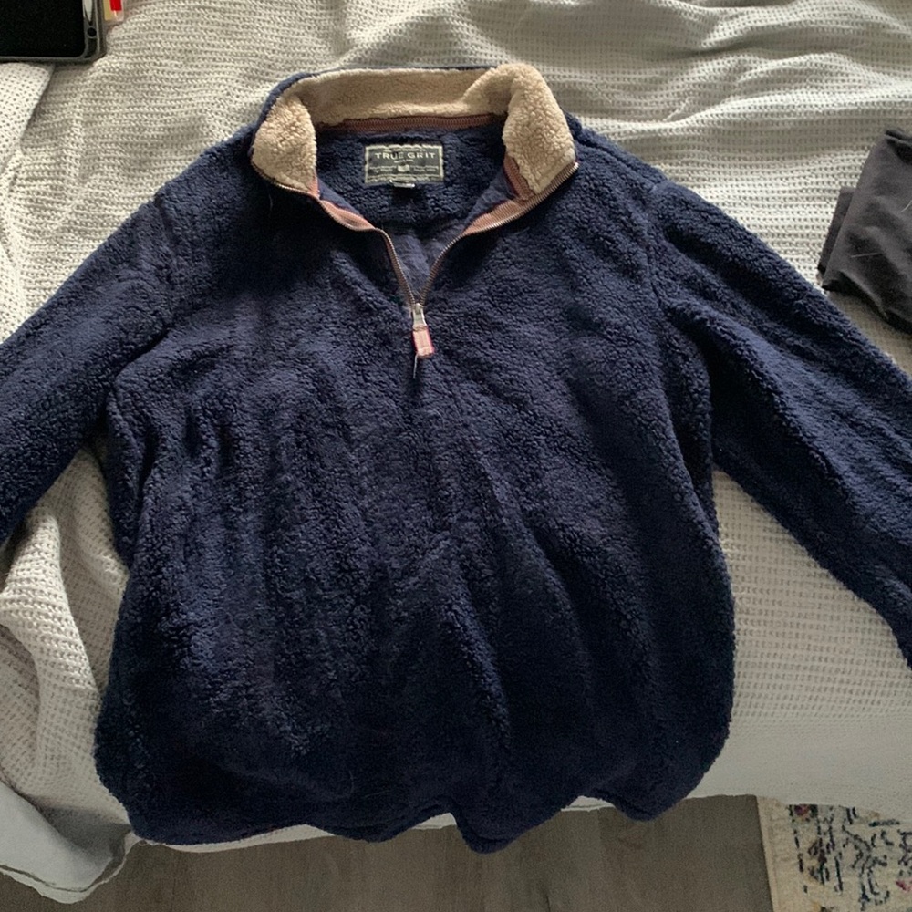 TRUE GRIT NAVY ZIP UP